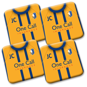 Personalised MTFC Coasters Home Kit 2025/26 Pack Of 4