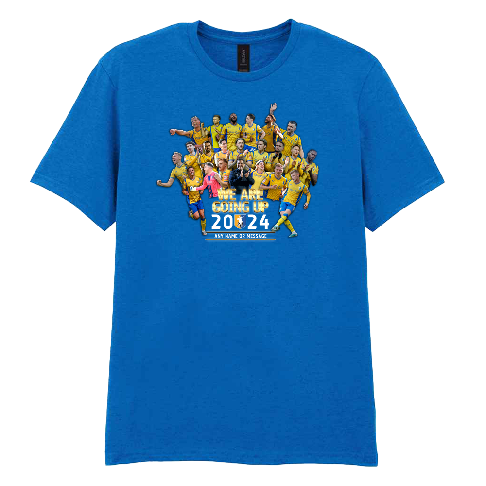 Mens Blue T-Shirt - We are Going Up 2024 Player Montage