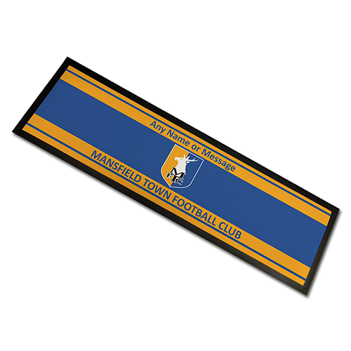 Stags Bar Runner - Crest-Black Edging 88x25cm