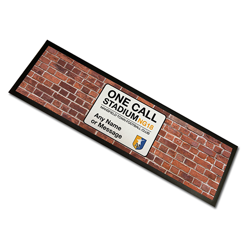 Stags Bar Runner - Street Sign-Black Edging 88x25cm