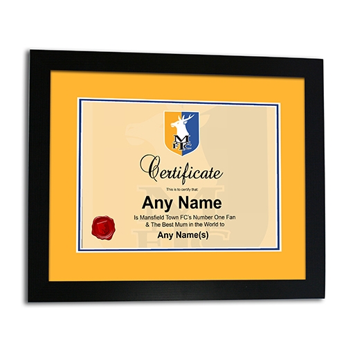 Framed Print Mothers Day Certificate