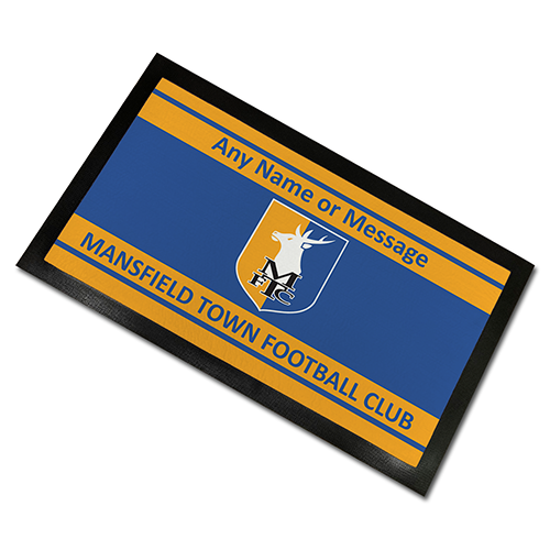 Stags Bar Runner - Crest-Black Edging 44x25cm