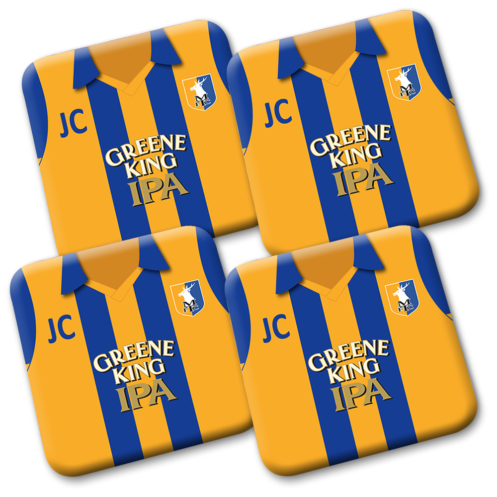 Personalised MTFC Coasters Home Kit 2012 Pack Of 4