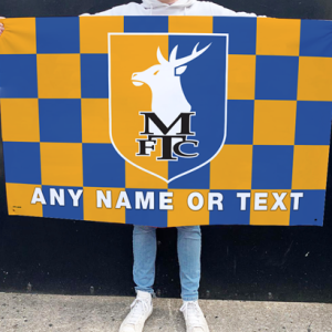 Mansfield Town Personalised Flag Checkerboard