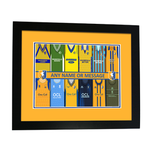Framed Print Shirt Montage Current & Retro