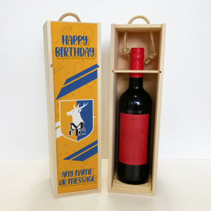 Alternative view of Personalised Wooden Wine Box - Happy Birthday