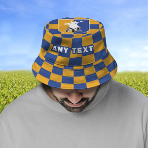 Alternative view of Mansfield Town FC Personalised Bucket Hat Checkerboard