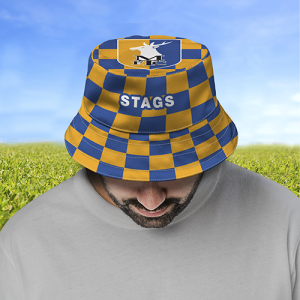 Mansfield Town FC Personalised Bucket Hat Checkerboard