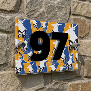 Alternative view of Mansfield Town FC Personalised House Number Plaque Crest Mash