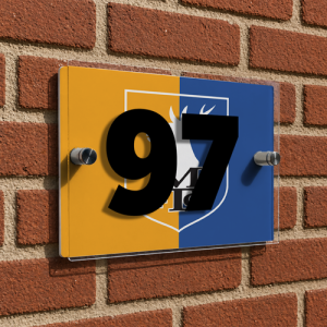 Mansfield Town FC Personalised House Number Plaque Crest