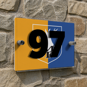 Alternative view of Mansfield Town FC Personalised House Number Plaque Crest