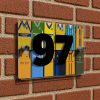 Mansfield Town FC Personalised House Number Plaque Retro Shirts