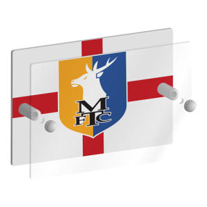 Alternative view of Mansfield Town FC Personalised House Number Plaque St George's Cross