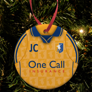 Ceramic Bauble Home Shirt 2026/27 Personalised Xmas Decoration