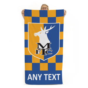 Beach Towel- Stags Checkerboard Pattern