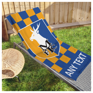 Alternative view of Beach Towel- Stags Checkerboard Pattern
