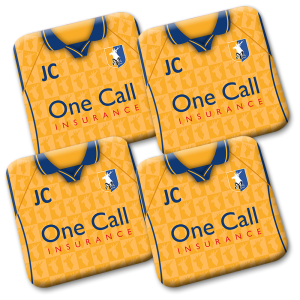 Personalised MTFC Coasters Home Shirt 2026/27 Pack Of 4