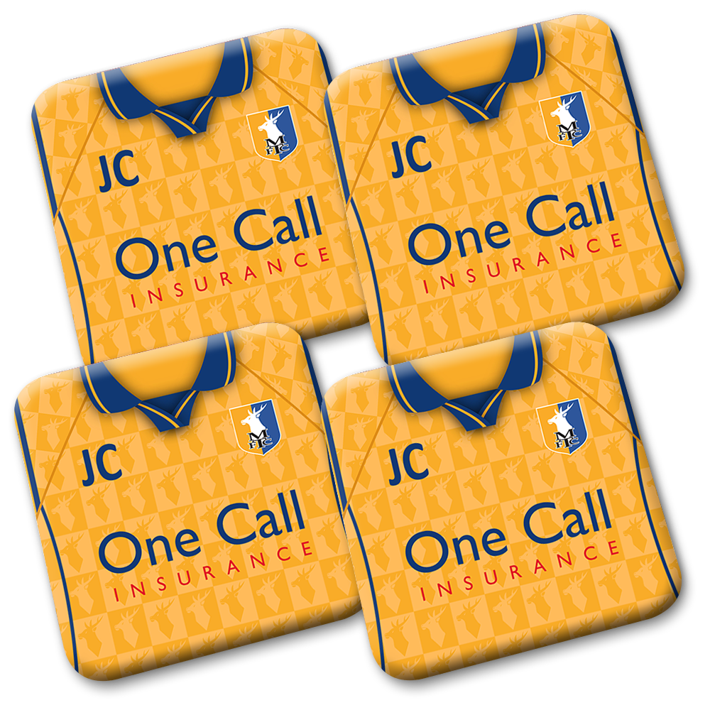 Personalised MTFC Coasters Home Shirt 2026/27 Pack Of 4