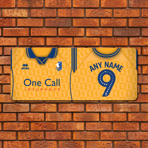 Large Aluminium Wall Art MTFC Home Shirt 2026/27 Name & Number