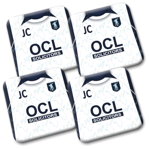 Personalised MTFC Coasters Away Shirt 2026/27 Pack Of 4