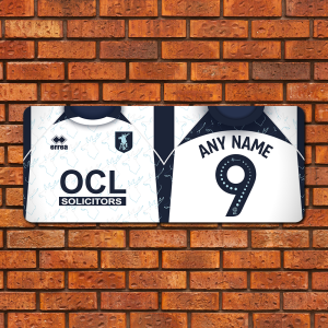 Large Aluminium Wall Art MTFC Away Shirt 2026/27 Name & Number