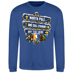 Alternative view of Mansfield Town FC Personalised Kids Christmas Jumper Signpost