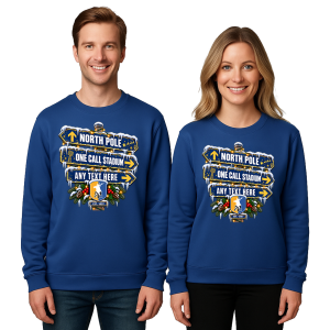 Mansfield Town FC Personalised Adult Christmas Jumper Signpost