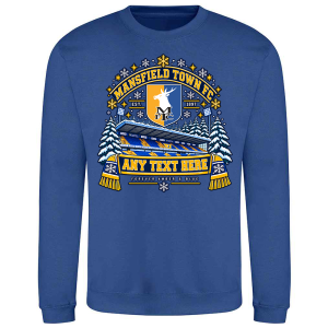 Alternative view of Mansfield Town FC Personalised Christmas Jumper Kids Crest Stadium 2 Scarf