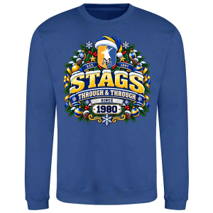 Alternative view of Mansfield Town FC Personalised Kids Christmas Jumper Stags Through & Throughh