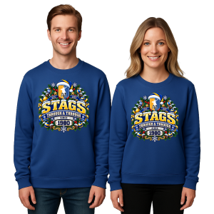 Mansfield Town FC Personalised Adult Christmas Jumper Stags Through & Through