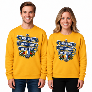 Alternative view of Mansfield Town FC Personalised Adult Christmas Jumper Signpost