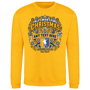 Mansfield Town FC Personalised Adult Christmas Jumper All I Want For Christmas Is - Image 4