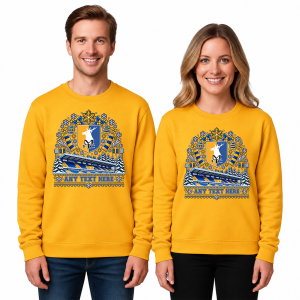 Alternative view of Mansfield Town FC Personalised Christmas Jumper Crest Stadium 1
