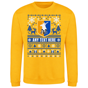 Mansfield Town FC Personalised Adult Christmas Jumper Festive Sweater - Image 4