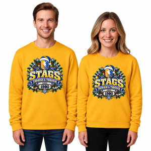 Alternative view of Mansfield Town FC Personalised Adult Christmas Jumper Stags Through & Through